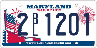 MD license plate 2BL1201