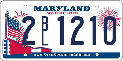 MD license plate 2BL1210