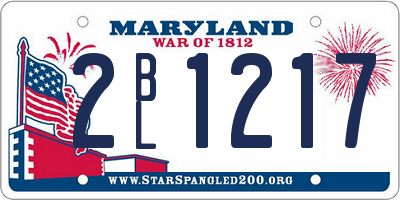 MD license plate 2BL1217