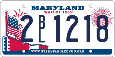 MD license plate 2BL1218