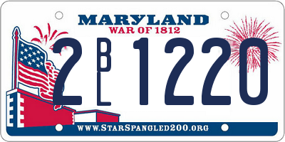 MD license plate 2BL1220
