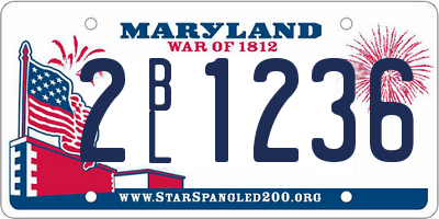 MD license plate 2BL1236