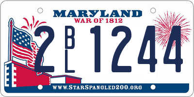 MD license plate 2BL1244