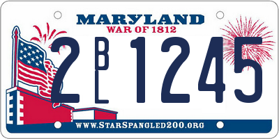 MD license plate 2BL1245