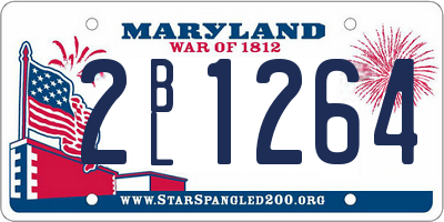 MD license plate 2BL1264