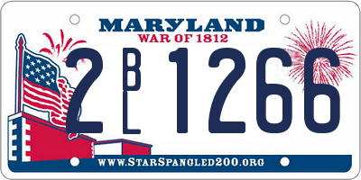 MD license plate 2BL1266