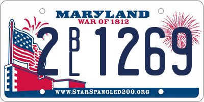 MD license plate 2BL1269