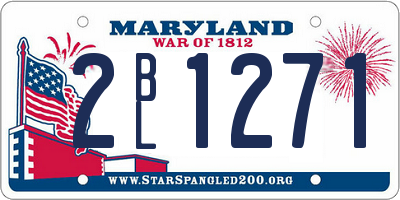 MD license plate 2BL1271