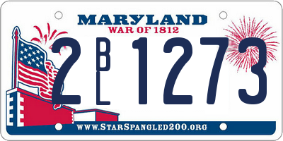 MD license plate 2BL1273