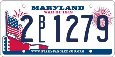 MD license plate 2BL1279