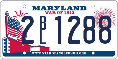 MD license plate 2BL1288
