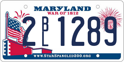 MD license plate 2BL1289