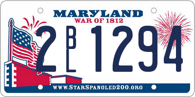 MD license plate 2BL1294