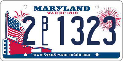 MD license plate 2BL1323