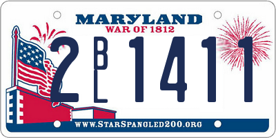 MD license plate 2BL1411