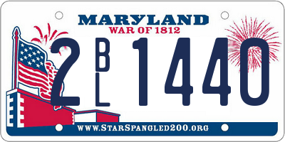 MD license plate 2BL1440