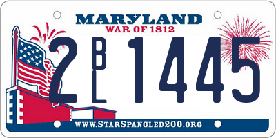 MD license plate 2BL1445