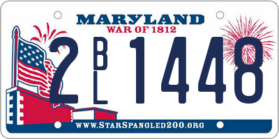 MD license plate 2BL1448