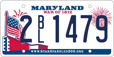 MD license plate 2BL1479