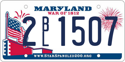 MD license plate 2BL1507