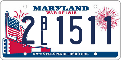 MD license plate 2BL1511
