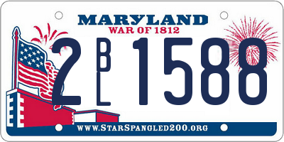 MD license plate 2BL1588