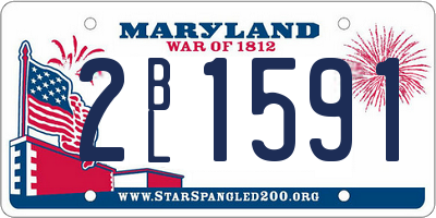 MD license plate 2BL1591
