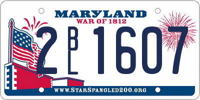 MD license plate 2BL1607