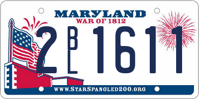 MD license plate 2BL1611