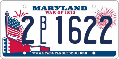 MD license plate 2BL1622