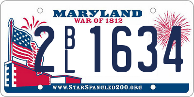 MD license plate 2BL1634