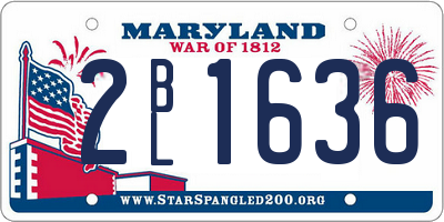 MD license plate 2BL1636