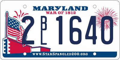 MD license plate 2BL1640
