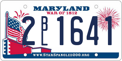 MD license plate 2BL1641