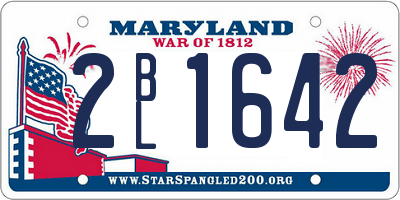 MD license plate 2BL1642