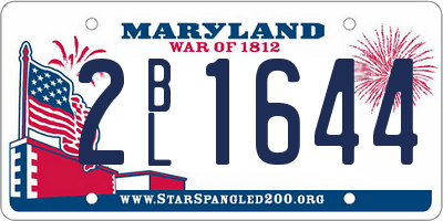 MD license plate 2BL1644