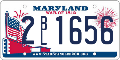 MD license plate 2BL1656