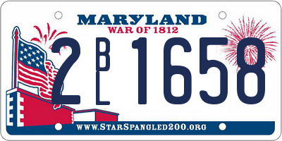 MD license plate 2BL1658