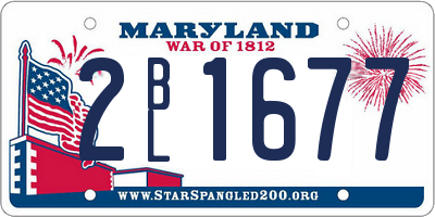 MD license plate 2BL1677