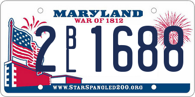 MD license plate 2BL1688