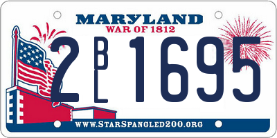 MD license plate 2BL1695