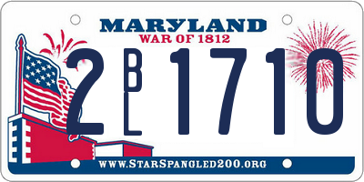 MD license plate 2BL1710