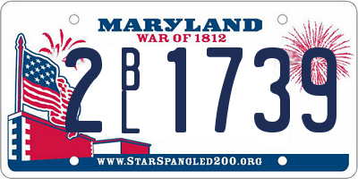 MD license plate 2BL1739