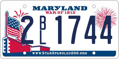 MD license plate 2BL1744
