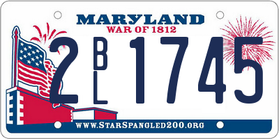 MD license plate 2BL1745