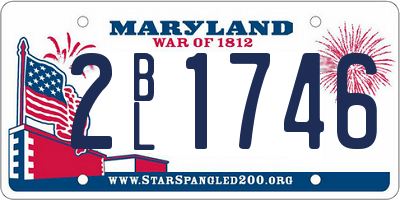 MD license plate 2BL1746
