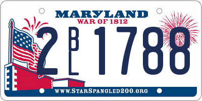 MD license plate 2BL1788