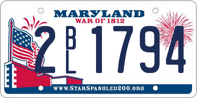 MD license plate 2BL1794