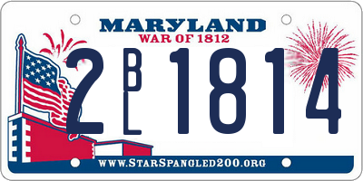 MD license plate 2BL1814