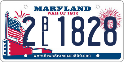 MD license plate 2BL1828